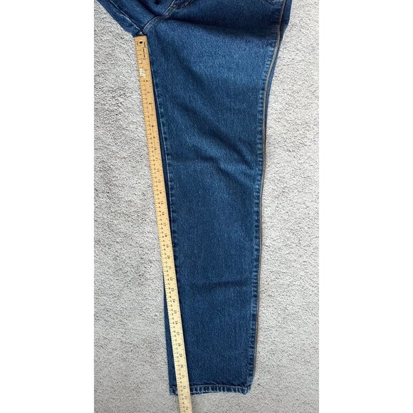 Vtg Guess USA Jeans Mens Size 34 x 33 Cotton w/ Leather Trim Piping - Picture 7 of 16